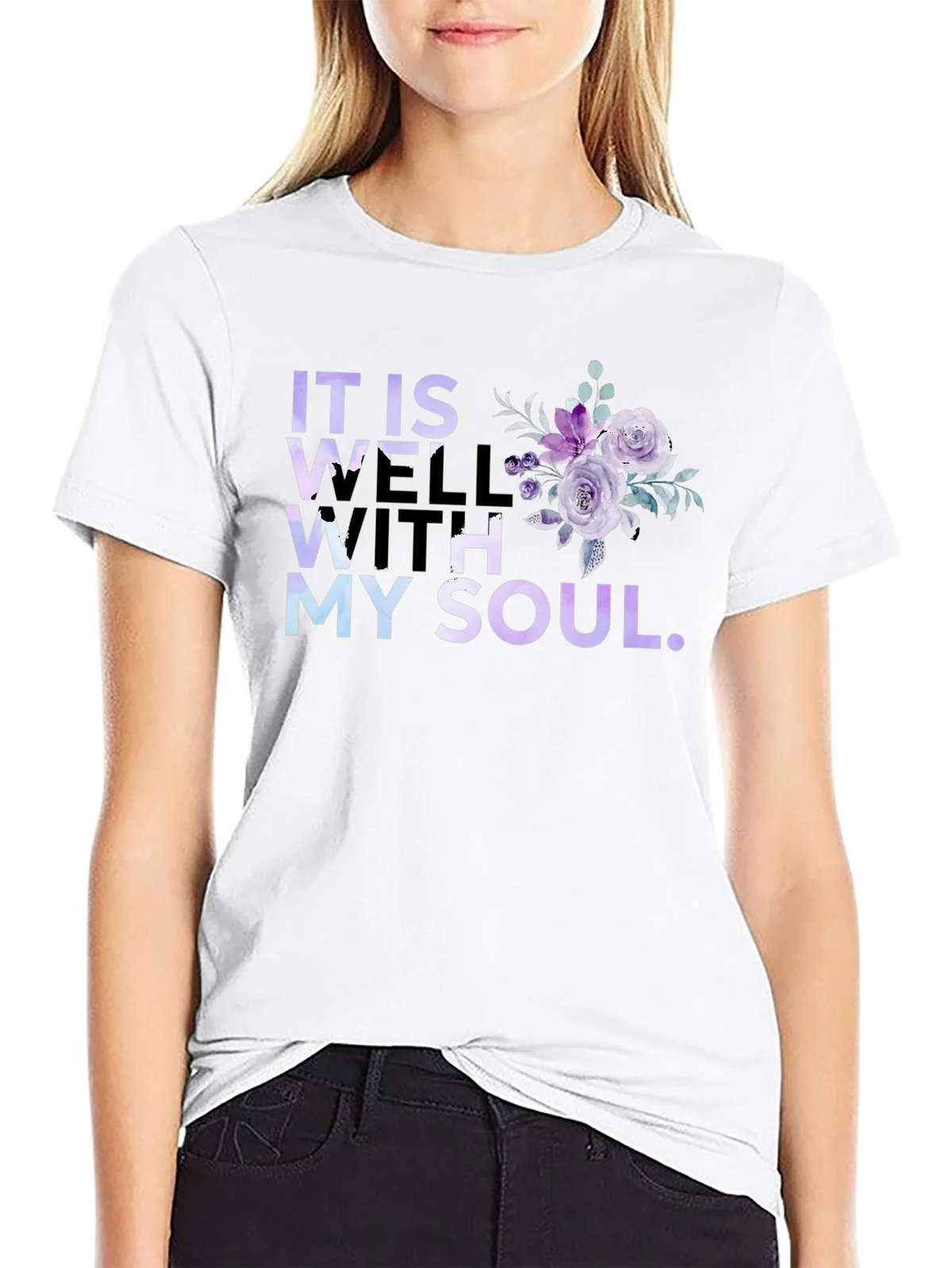 It Is Well With My Soul Floral T-Shirt product image 11