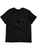 Grumpy Raccoon Coffee T-Shirt - Black Cotton Tee product image 1