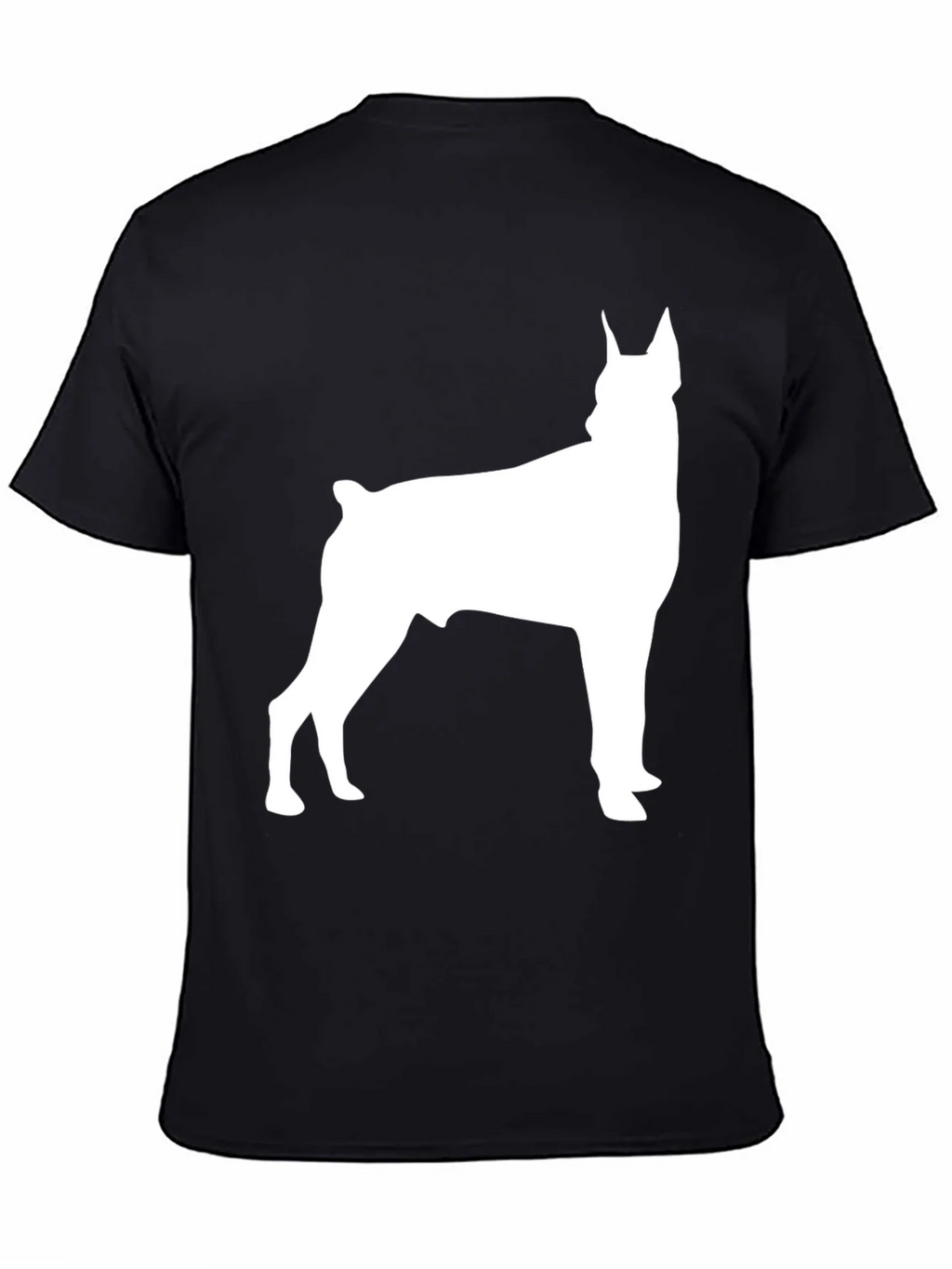 Doberman Silhouette Graphic Tee - Black Cotton Blend product image 7