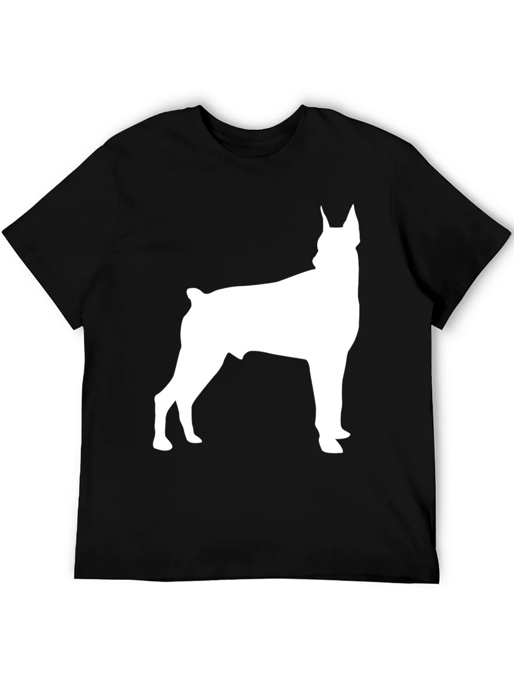 Doberman Silhouette Graphic Tee - Black Cotton Blend product image 8