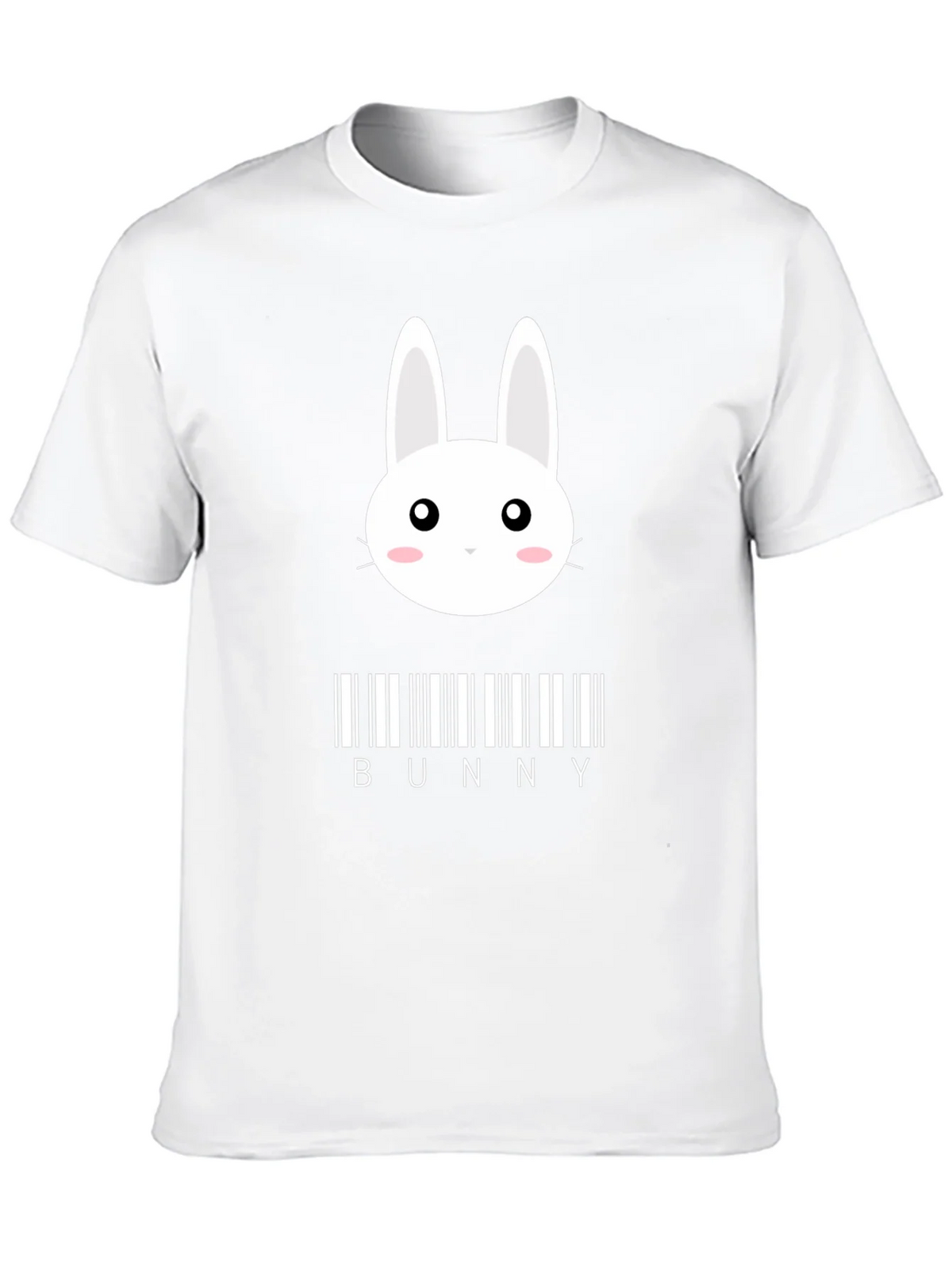 Bunny Barcode Graphic T-Shirt - Black Stylish Unique Design product image 7