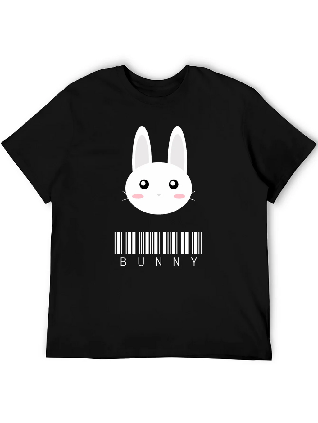 Bunny Barcode Graphic T-Shirt - Black Stylish Unique Design product image 4