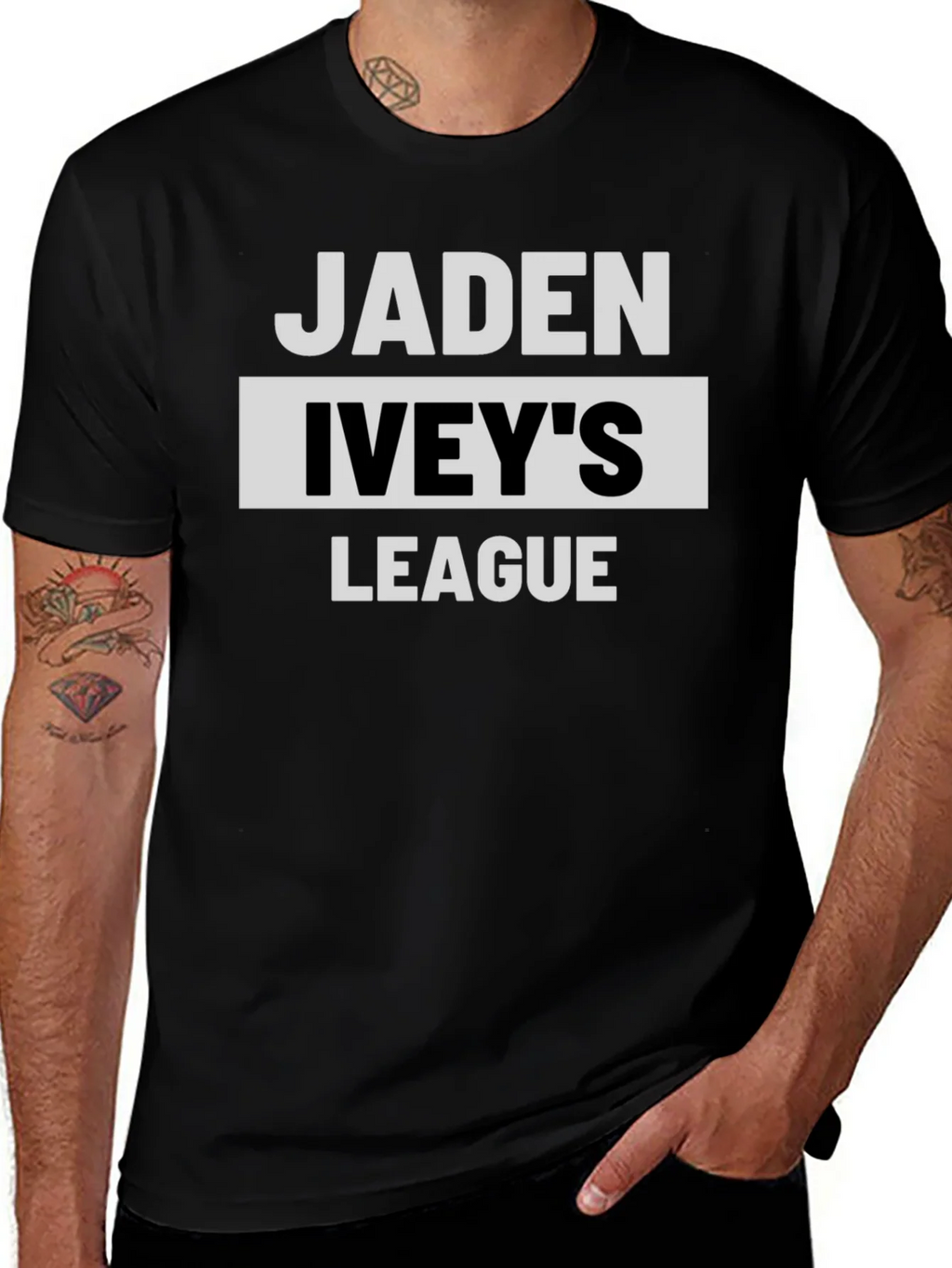 Jaden Iveys League T-Shirt - Black product image 1