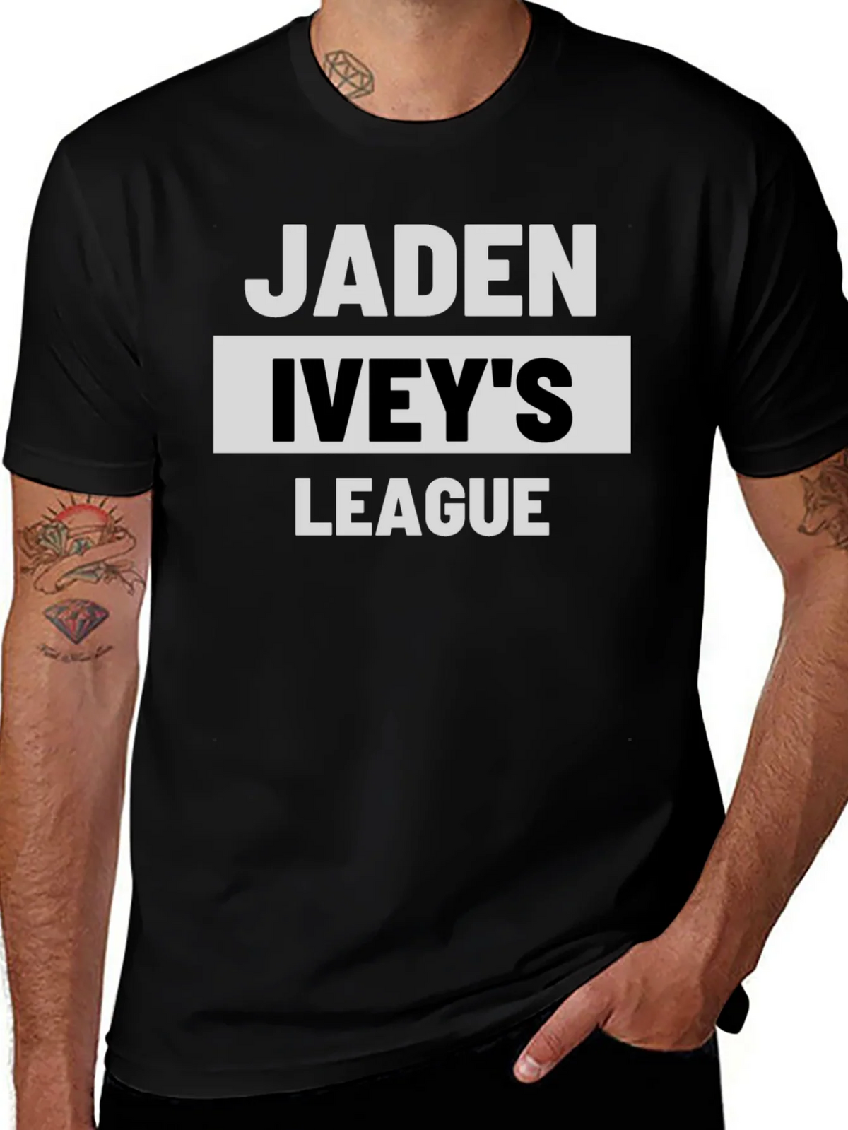 Jaden Iveys League T-Shirt - Black product image 1