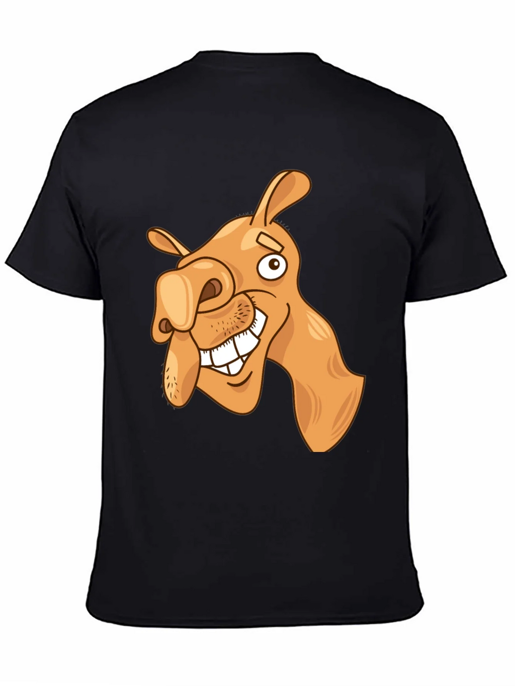 Funny Camel Cartoon Graphic Black T-Shirt product image 7