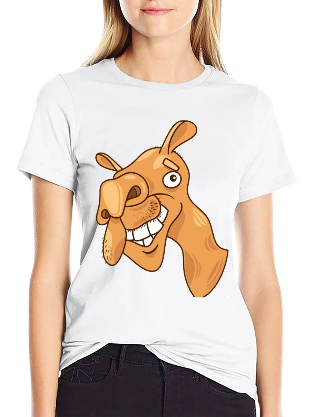 Funny Camel Cartoon Graphic Black T-Shirt product image 11