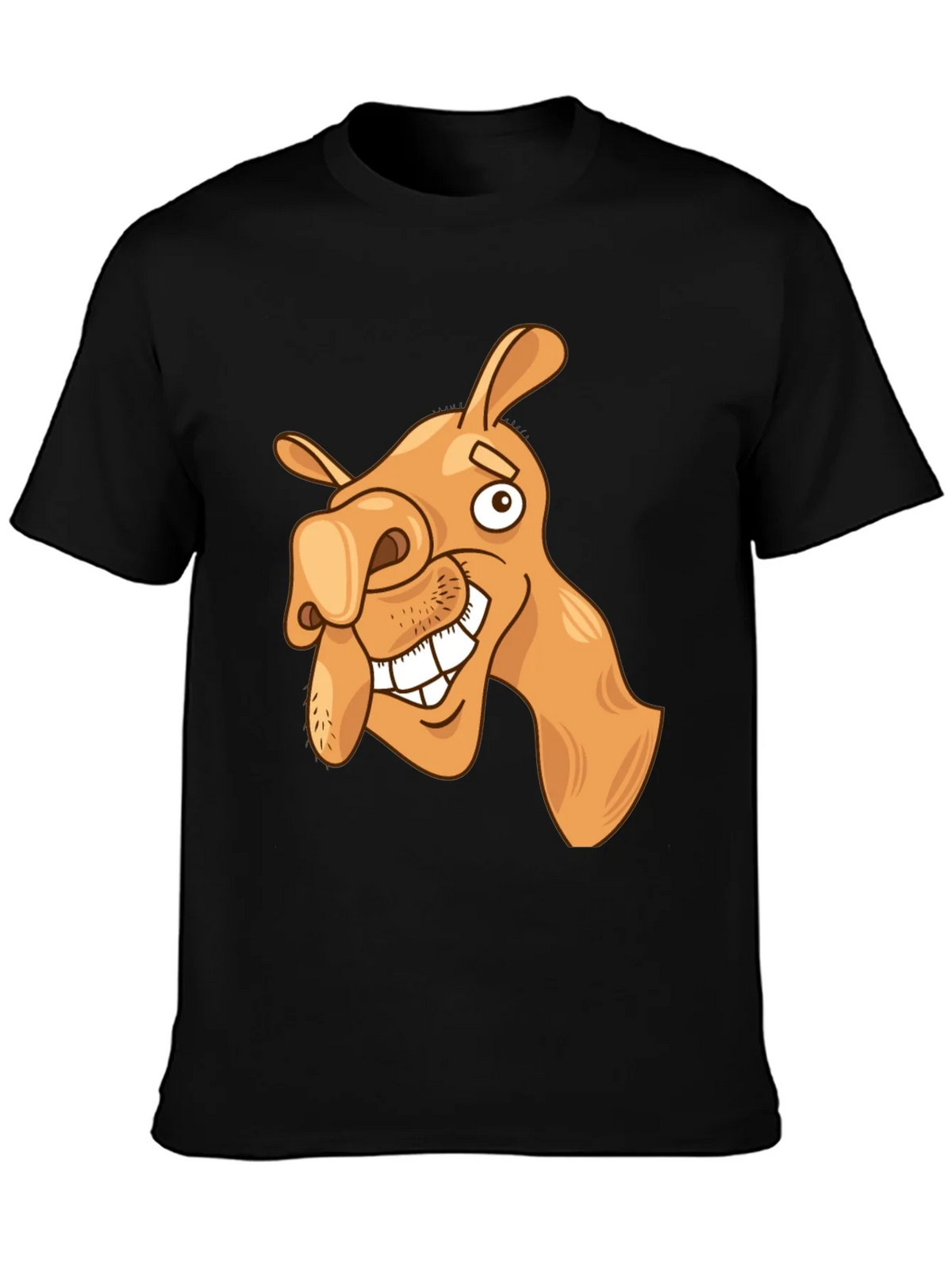 Funny Camel Cartoon Graphic Black T-Shirt product image 6