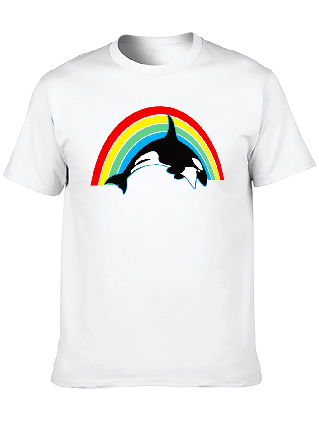 Orca Rainbow Graphic Tee - Black Cotton T-Shirt product image 12