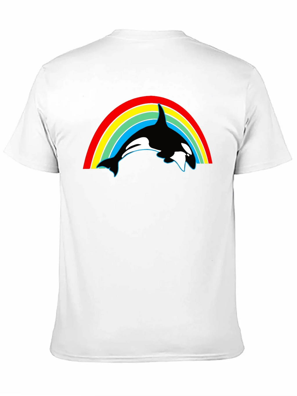 Orca Rainbow Graphic Tee - Black Cotton T-Shirt product image 2