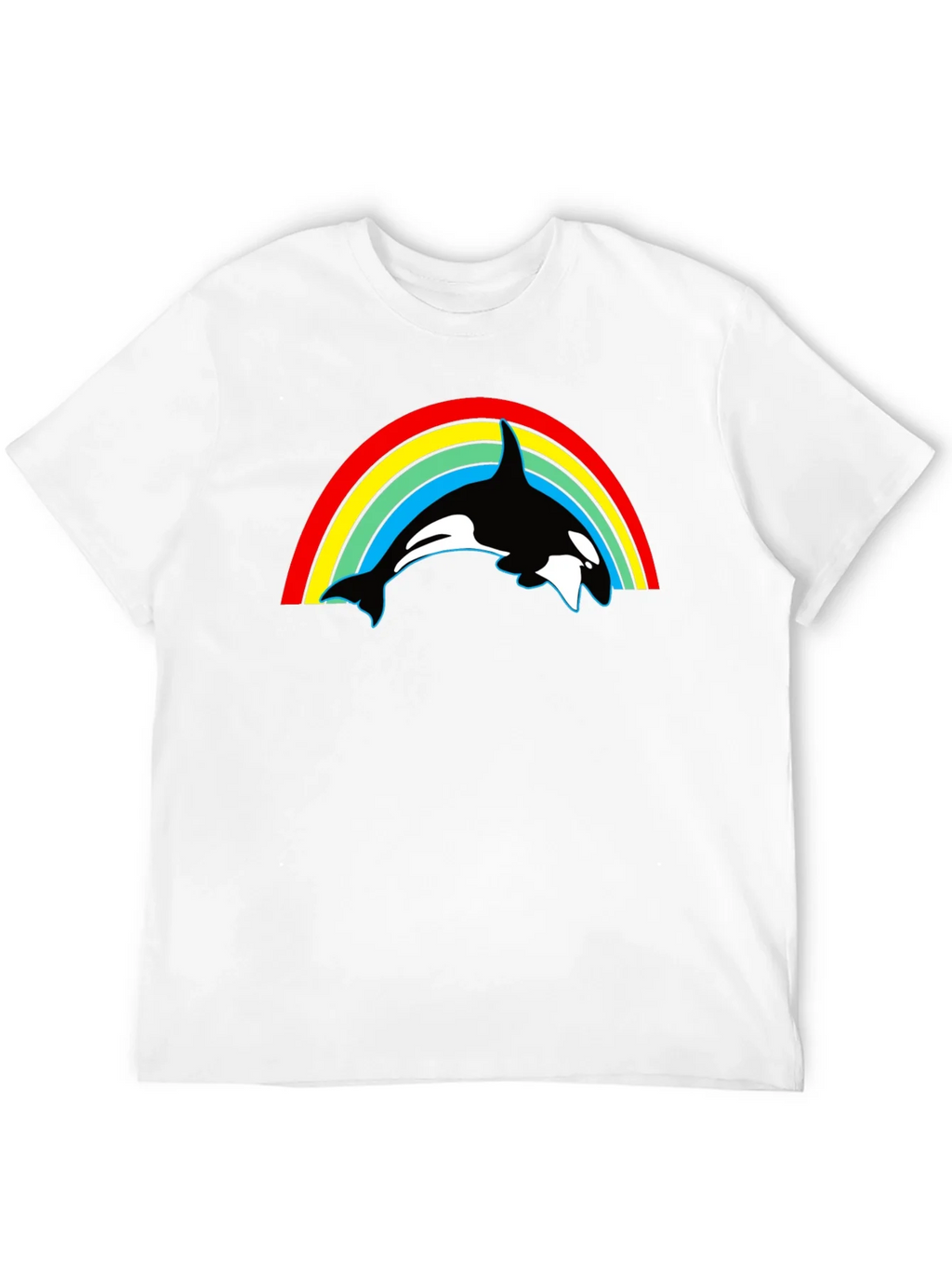 Orca Rainbow Graphic Tee - Black Cotton T-Shirt product image 3