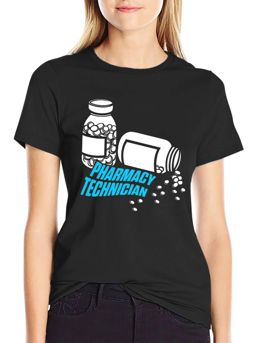 Pharmacy Technician T-Shirt - Pill Bottle Graphic product image 5