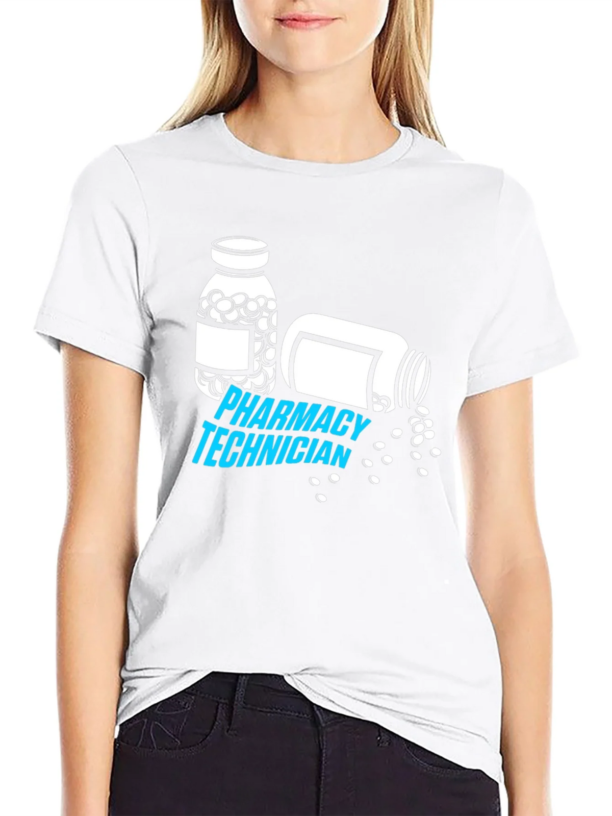 Pharmacy Technician T-Shirt - Pill Bottle Graphic product image 11