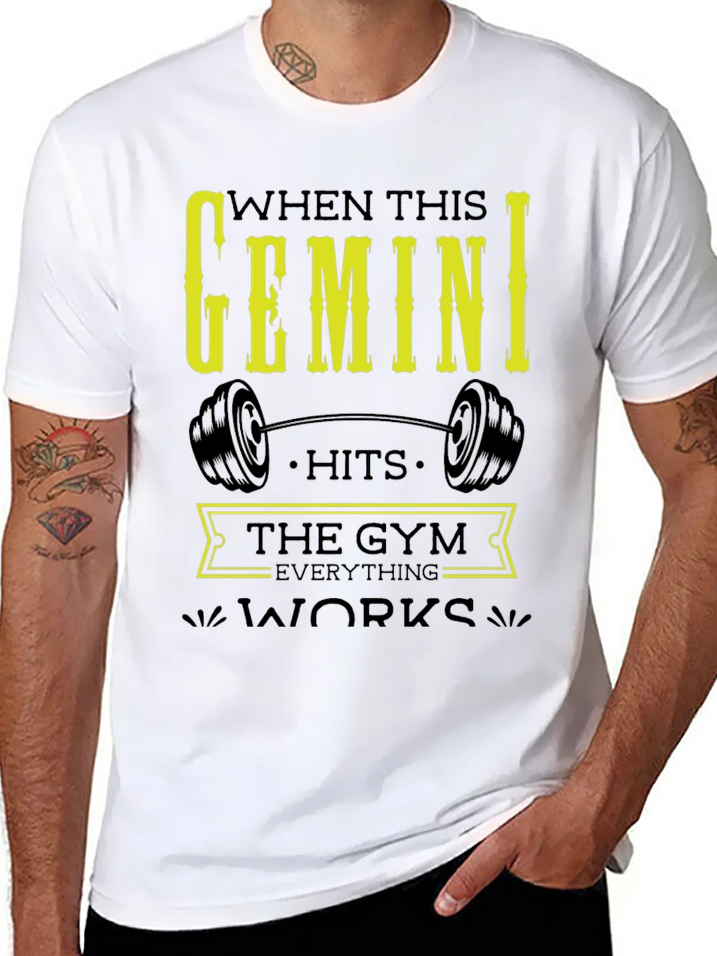 Gemini Gym T-Shirt - Zodiac Fitness Apparel product image 10