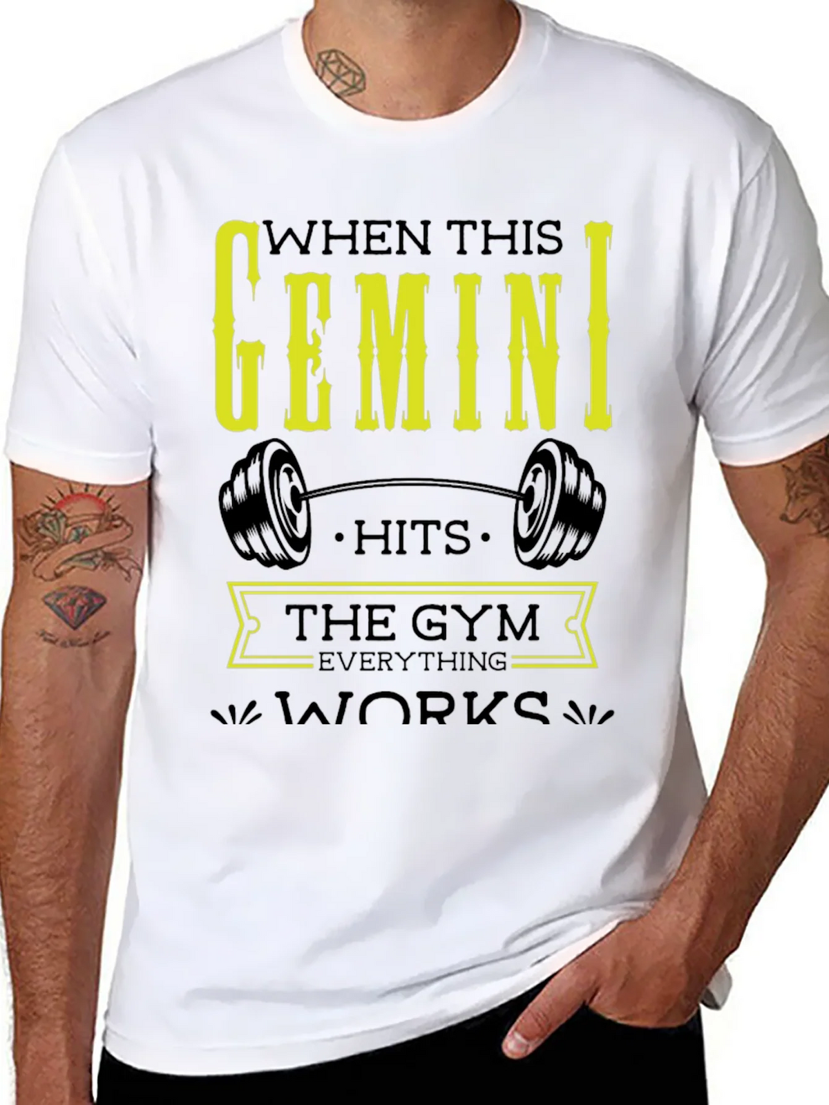 Gemini Gym T-Shirt - Zodiac Fitness Apparel product image 10