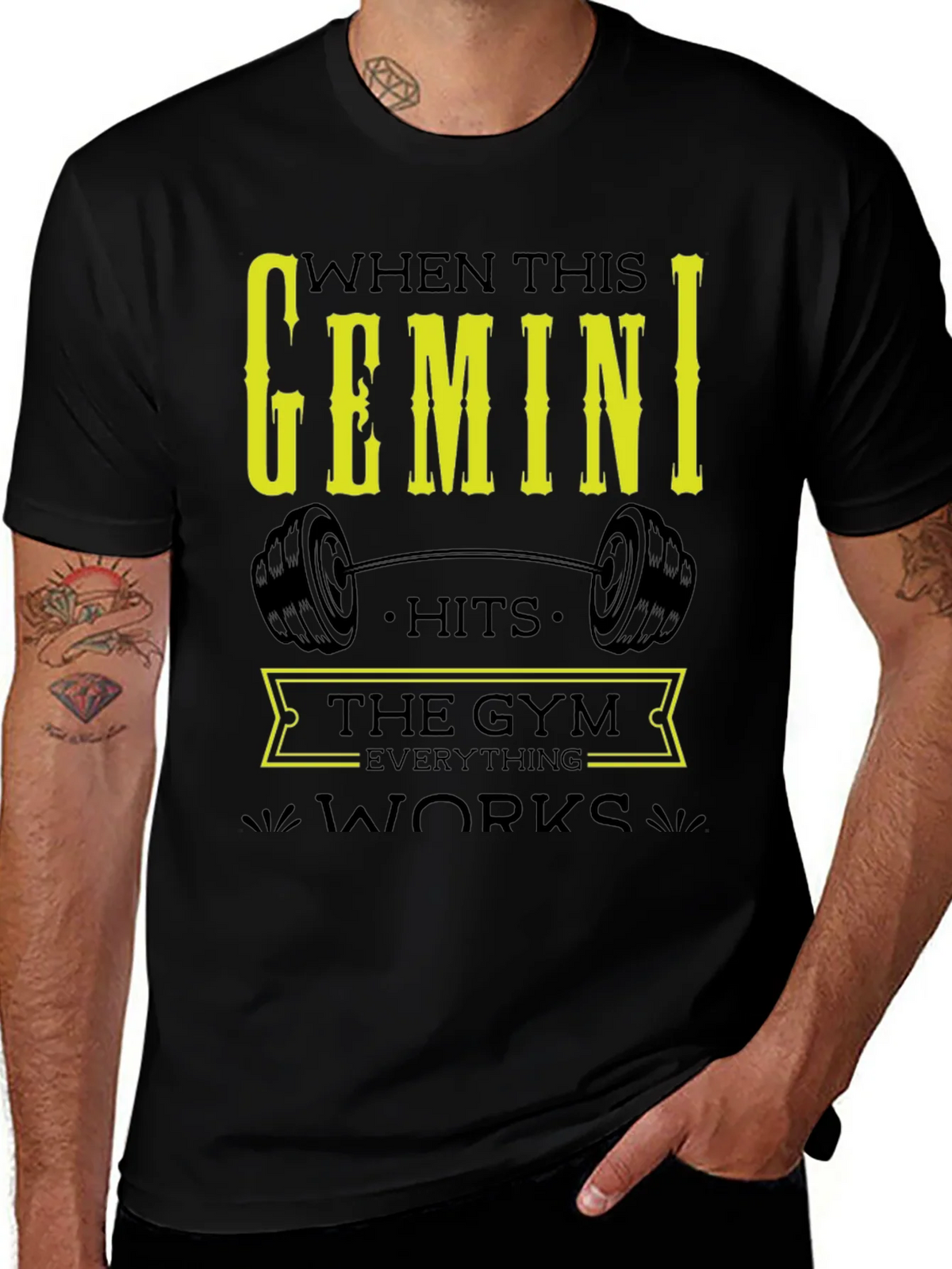 Gemini Gym T-Shirt - Zodiac Fitness Apparel product image 1