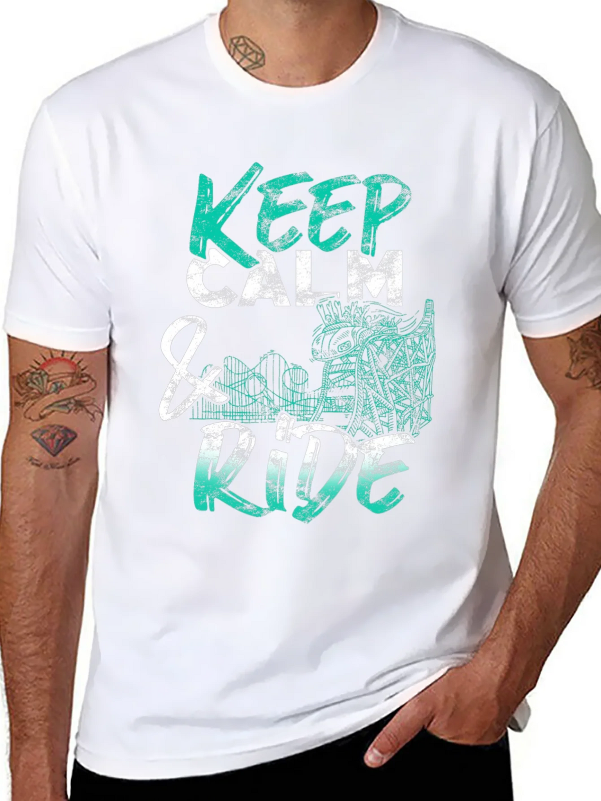 Keep Calm & Ride T-Shirt - Graphic Tee product image 10