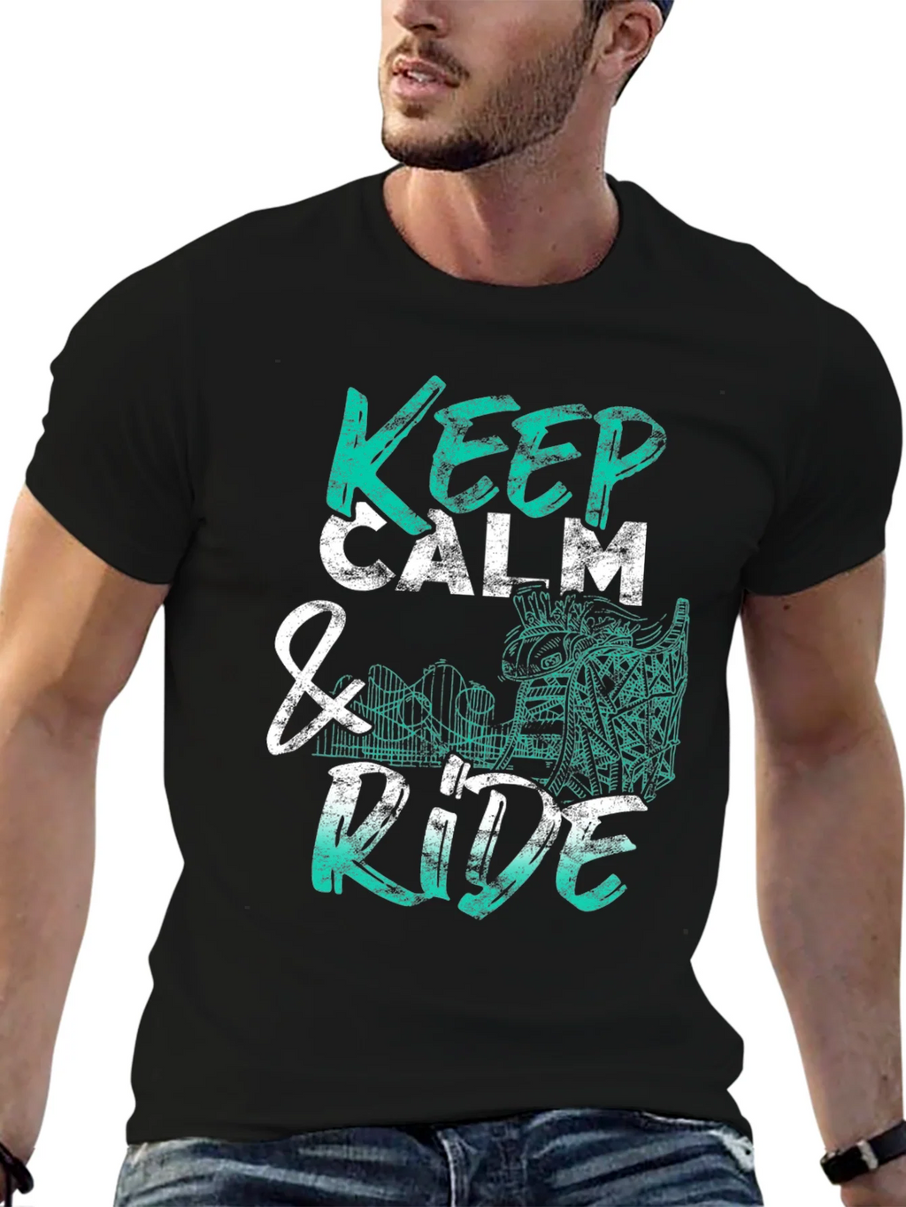 Keep Calm & Ride T-Shirt - Graphic Tee product image 9
