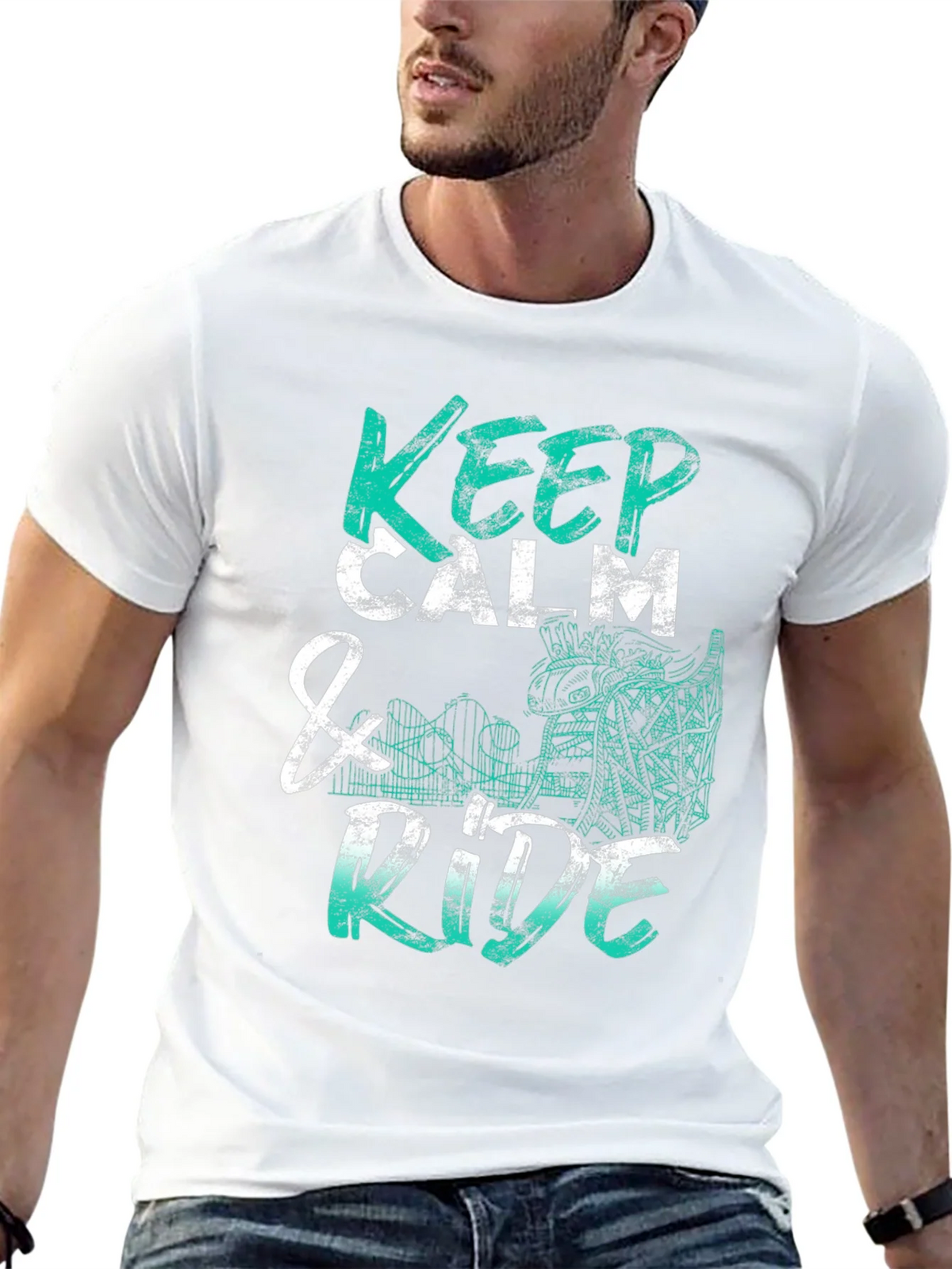 Keep Calm & Ride T-Shirt - Graphic Tee product image 4