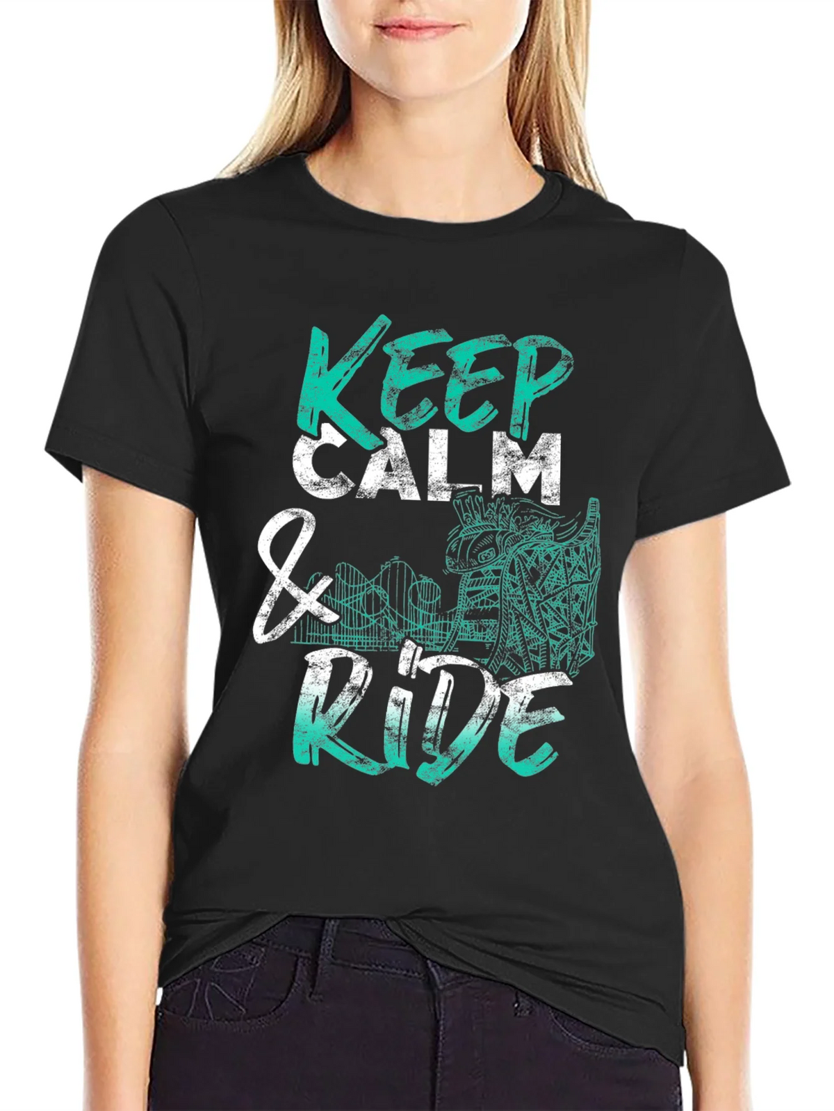 Keep Calm & Ride T-Shirt - Graphic Tee product image 5