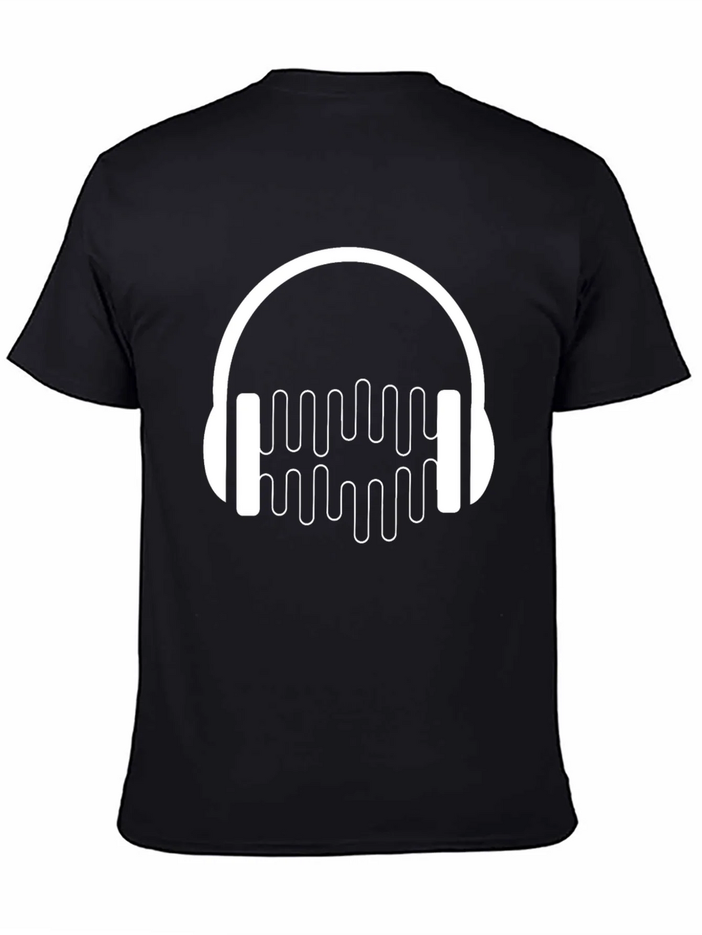 Headphone Music Graphic Black T-Shirt product image 7