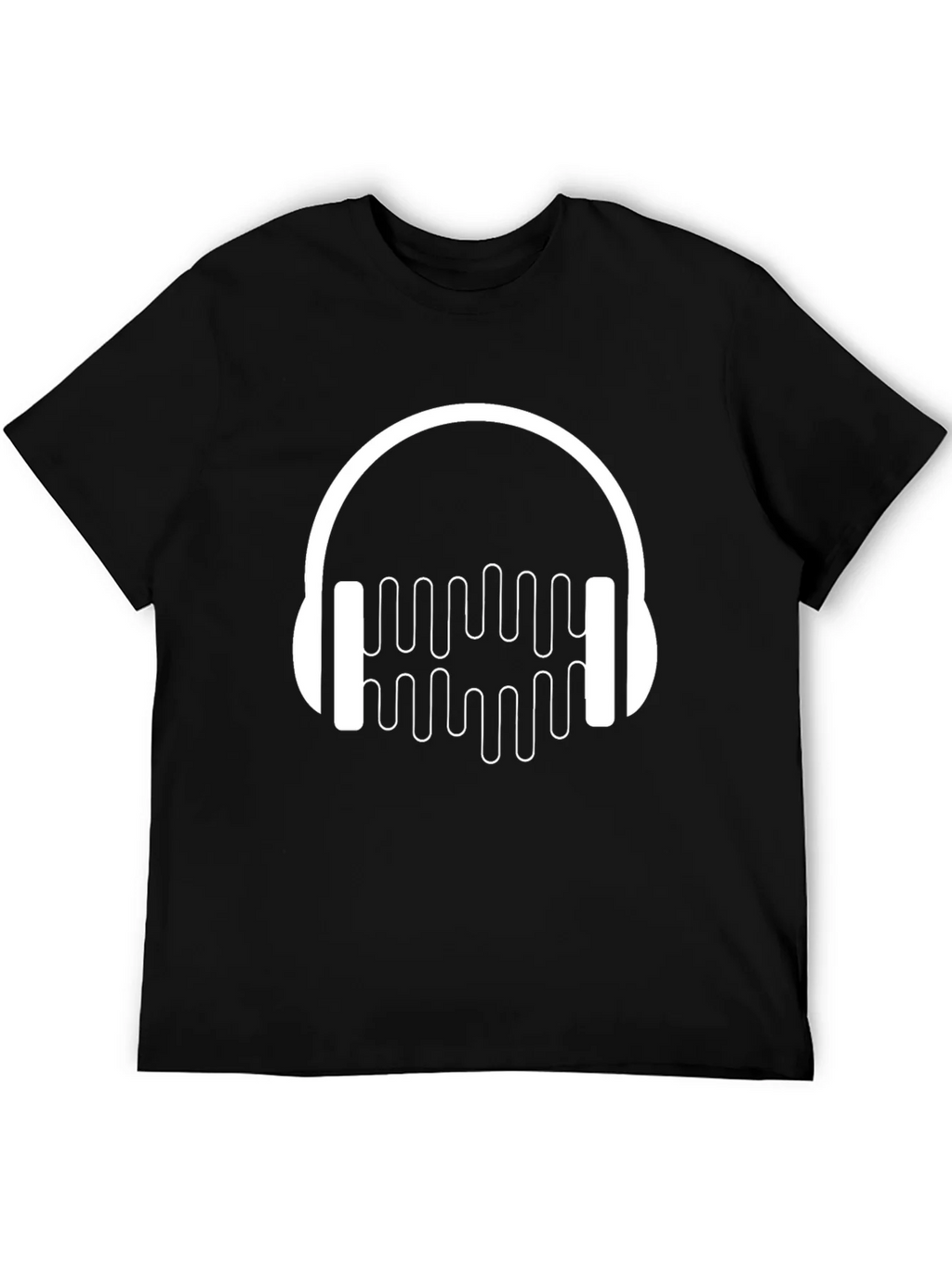Headphone Music Graphic Black T-Shirt product image 8