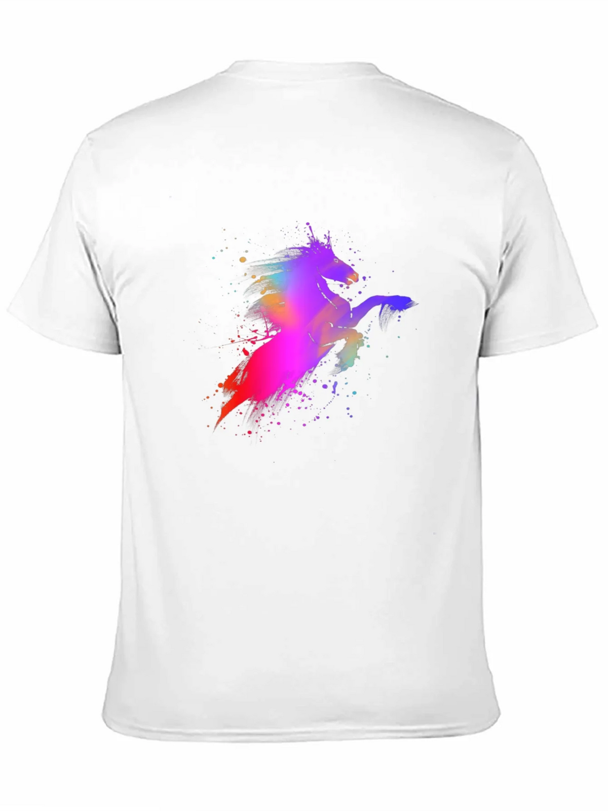 Colorful Unicorn Graphic Black T-Shirt product image 2