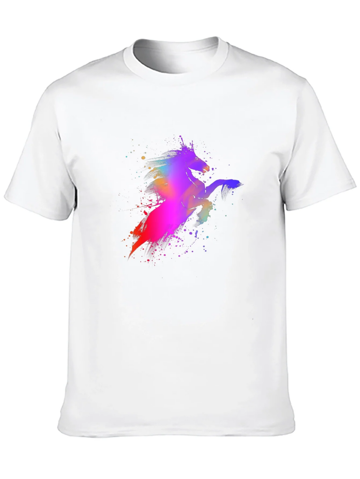 Colorful Unicorn Graphic Black T-Shirt product image 12