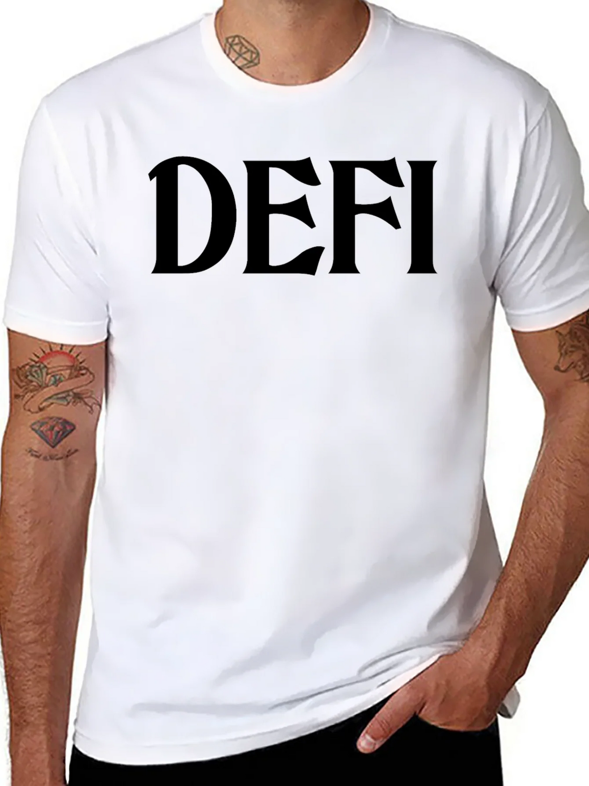 DEFI Graphic Tee - Black Casual T-Shirt product image 10