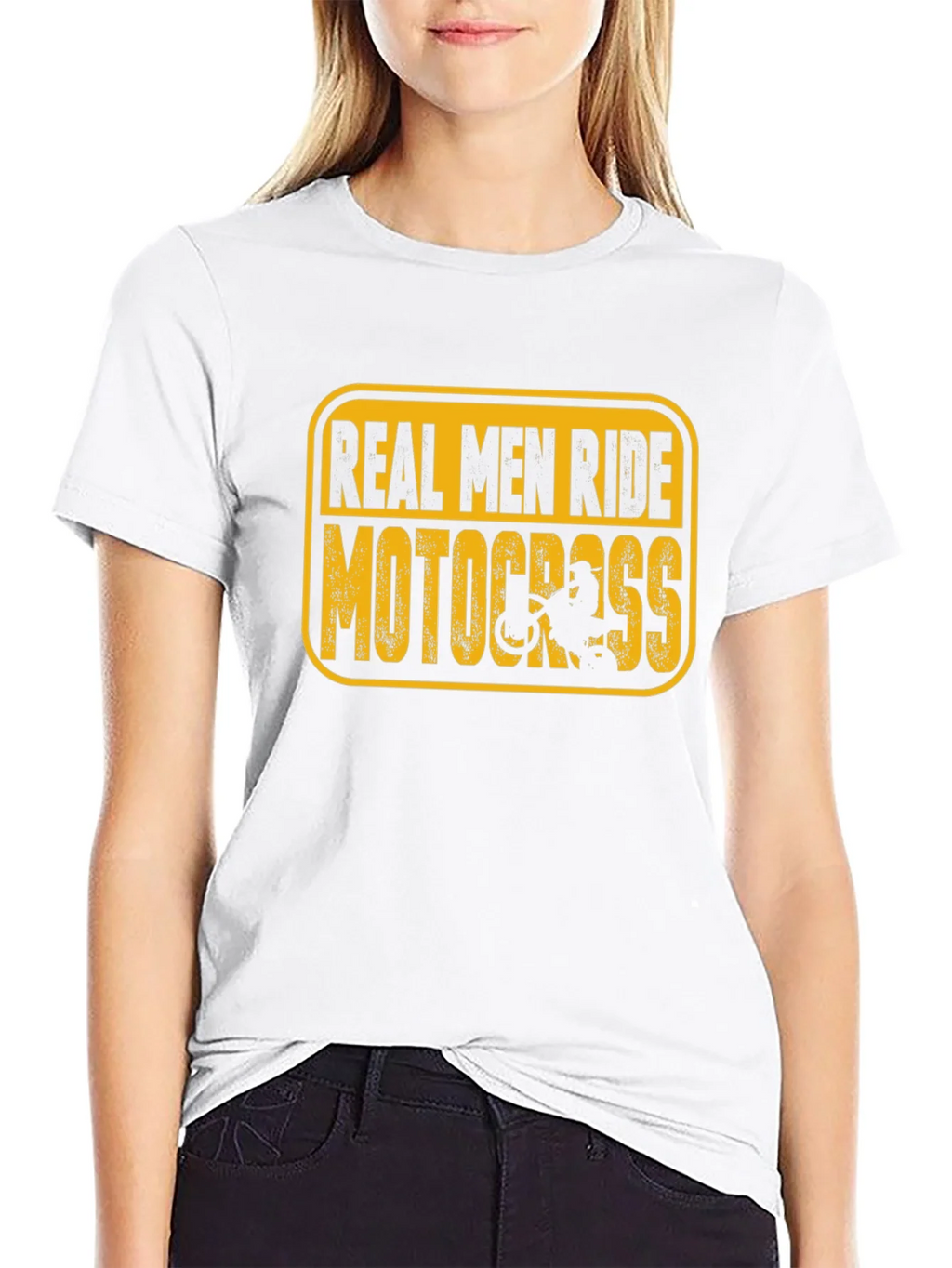 Real Men Ride Motocross Black T-Shirt product image 11