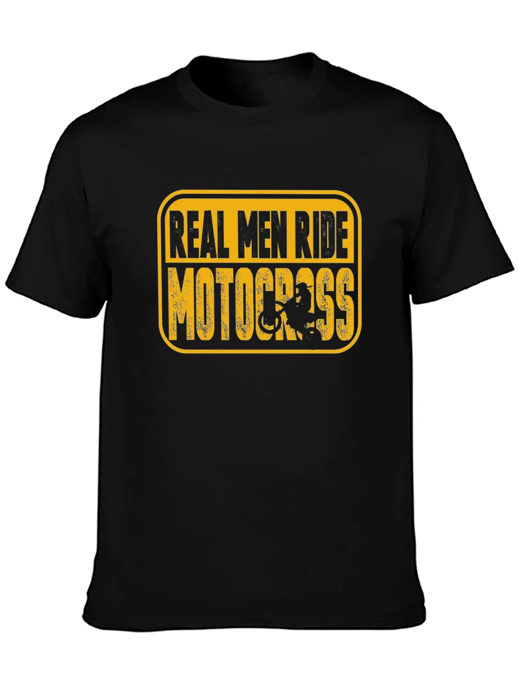 Real Men Ride Motocross Black T-Shirt product image 6