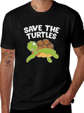 Save The Turtles T-Shirt - Turtle Cartoon product image 1