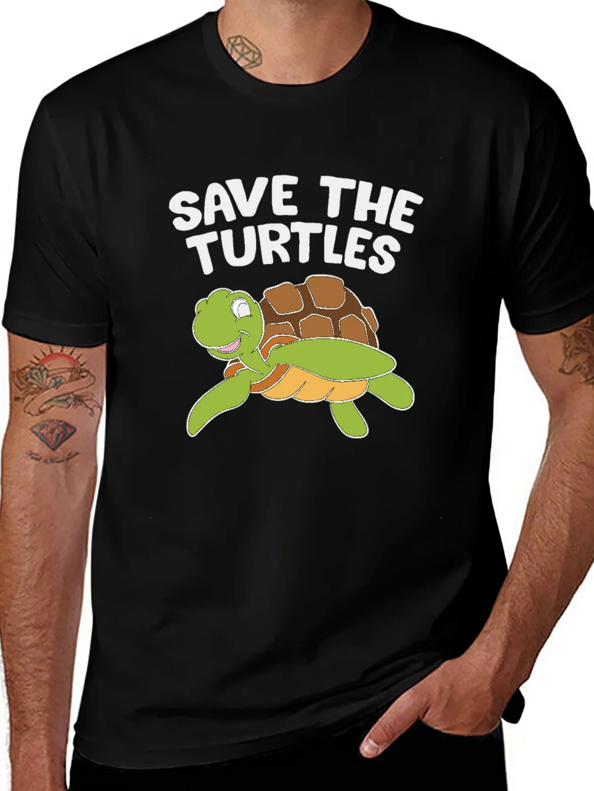 Save The Turtles T-Shirt - Turtle Cartoon product image 1