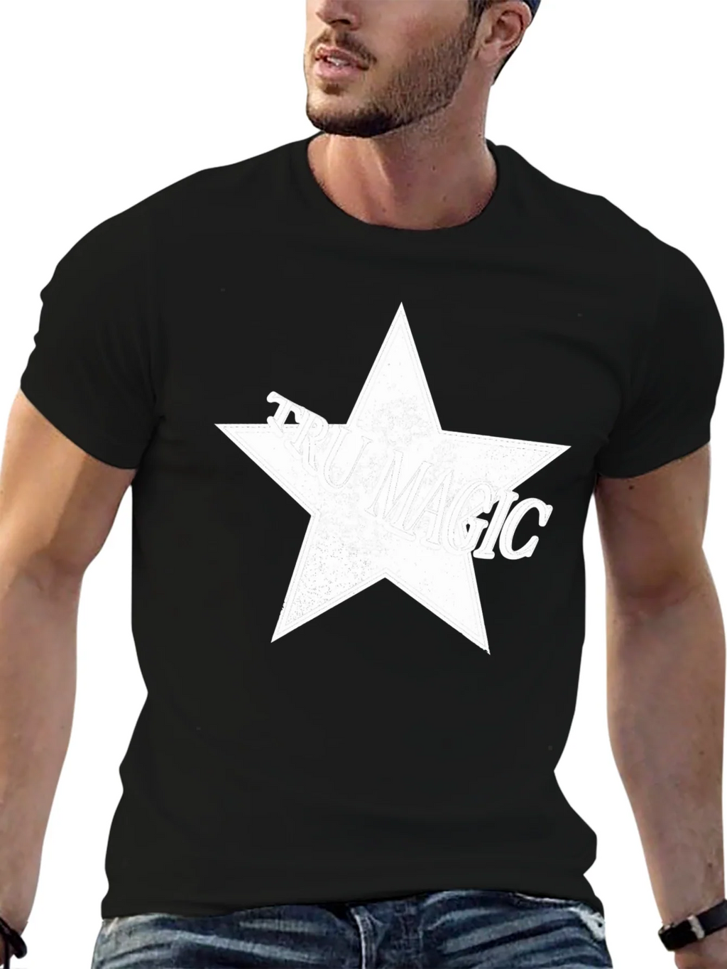 True Magic Star Graphic T-Shirt - Black product image 9