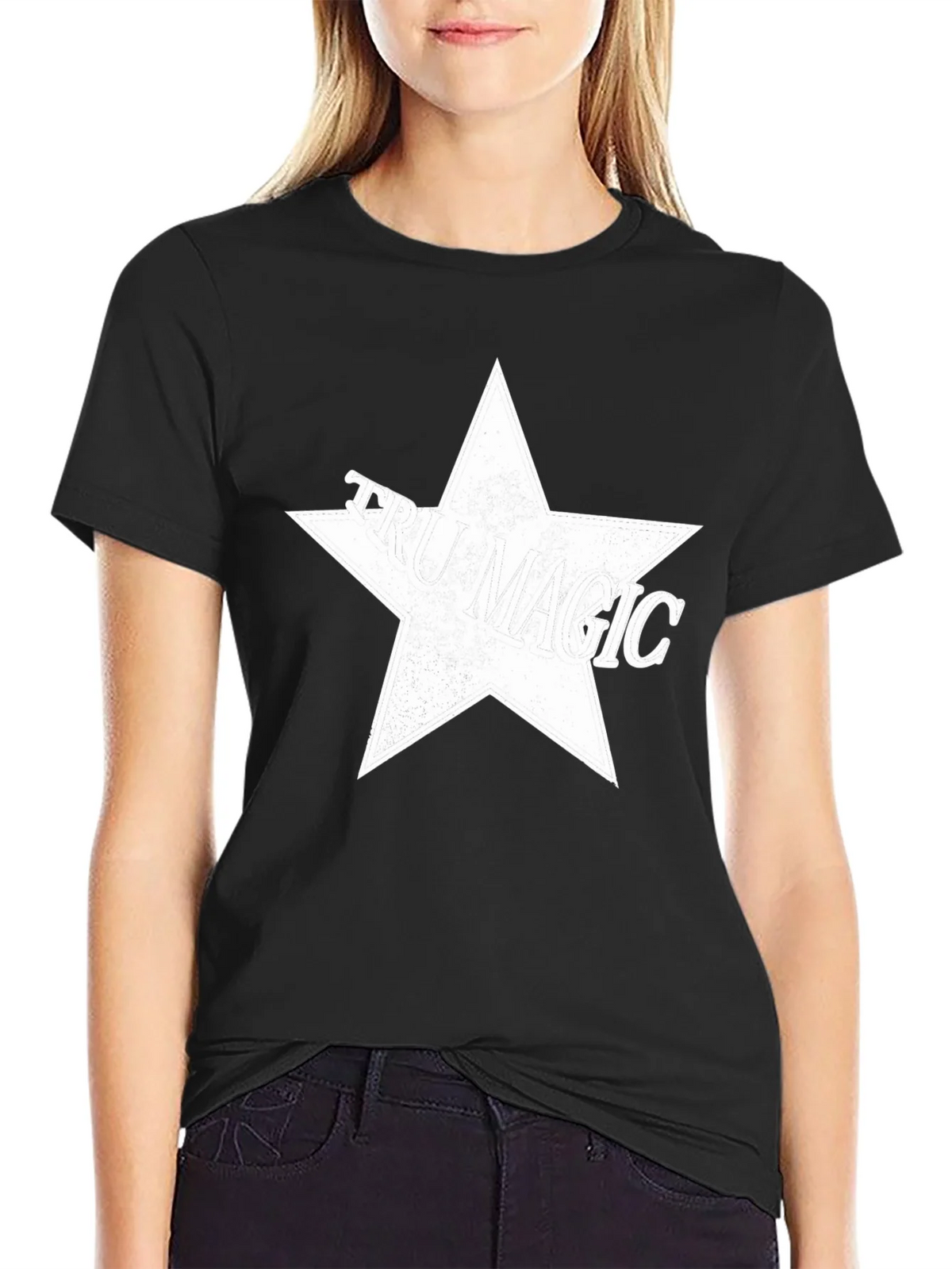 True Magic Star Graphic T-Shirt - Black product image 5