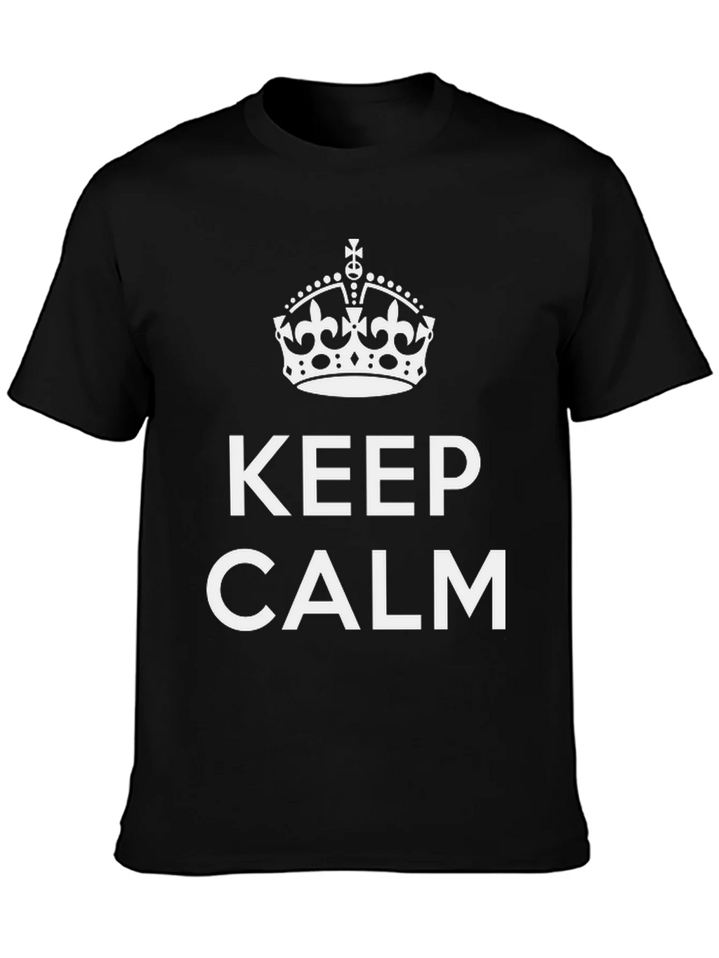 Keep Calm Crown Graphic Black T-Shirt product image 2