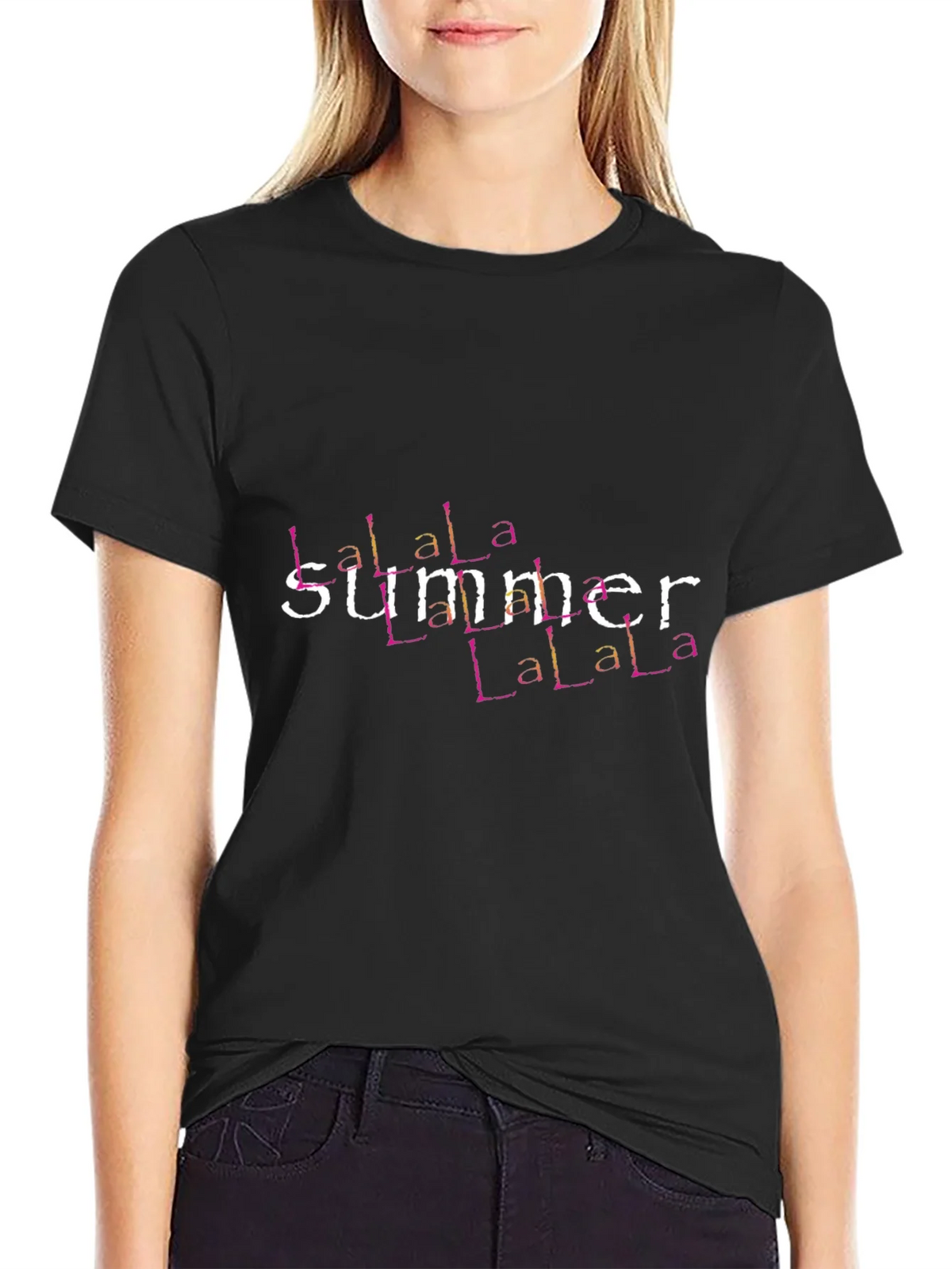 La La La Summer T-Shirt - Black product image 5