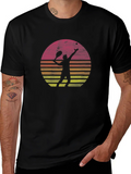 Tennis Player Sunset Graphic T-Shirt - Casual Comfort product image 1