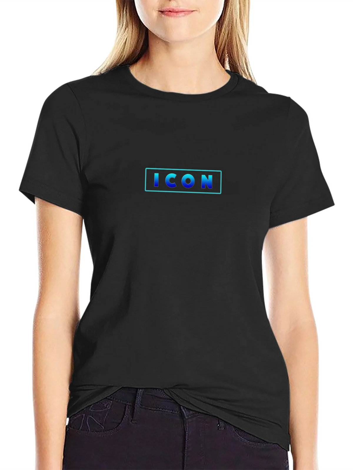 Black ICON Graphic Print T-Shirt product image 5
