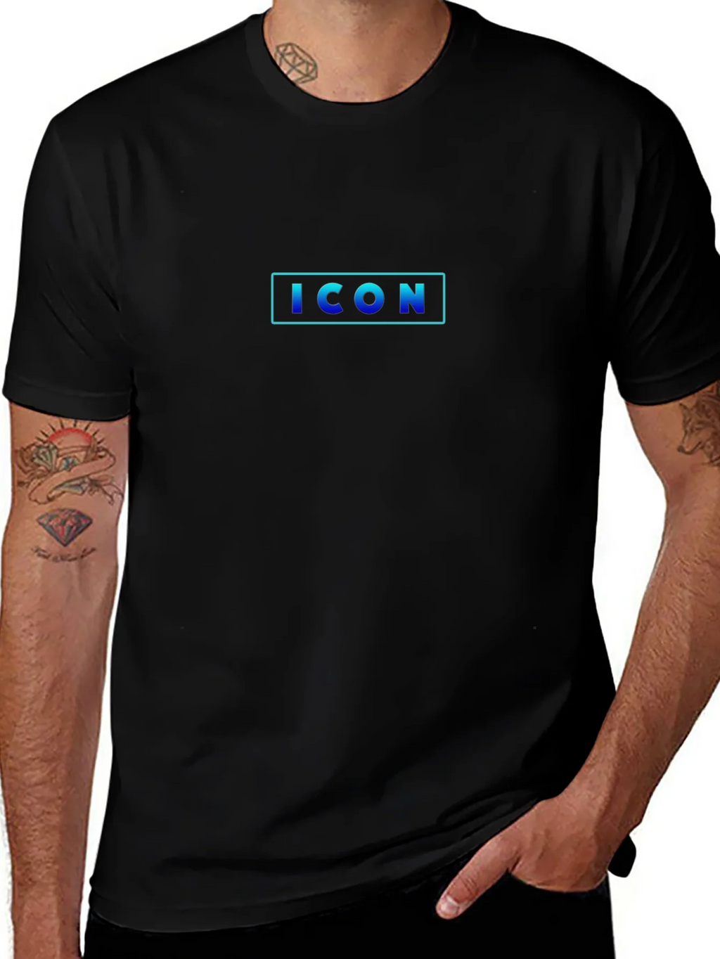 Black ICON Graphic Print T-Shirt product image 1