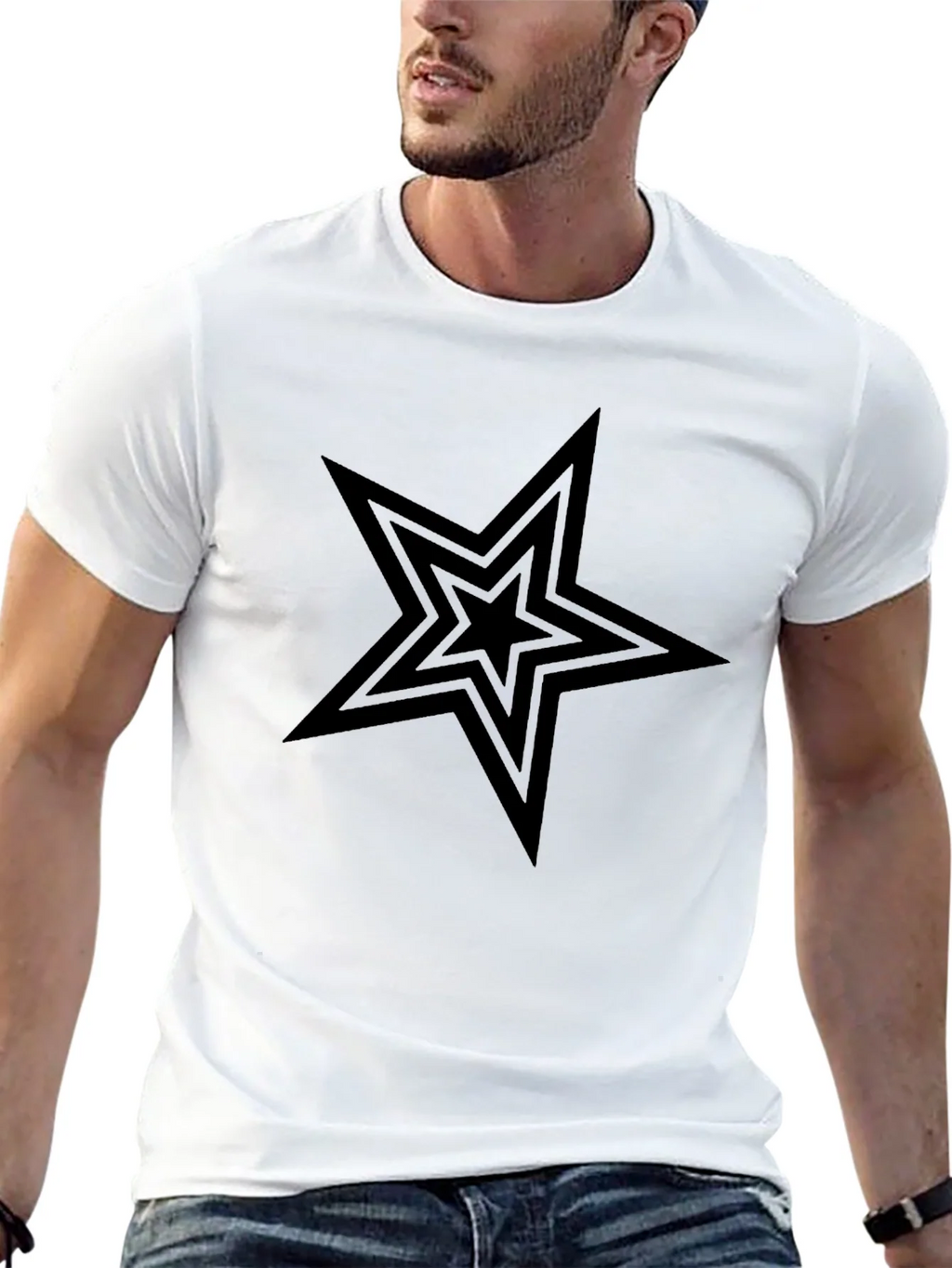 Black Star Graphic Tee - Mens Casual Shirt product image 4