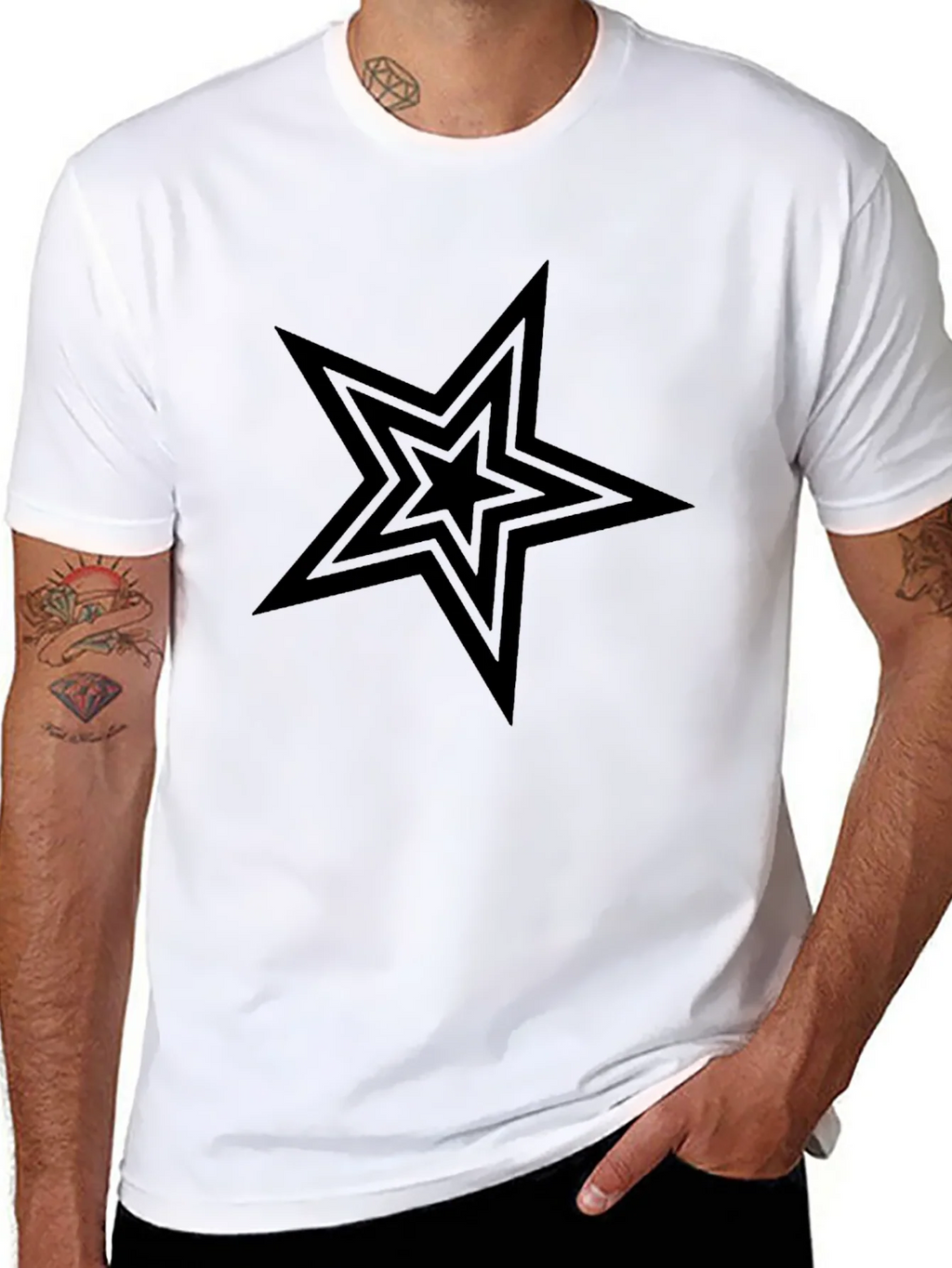 Black Star Graphic Tee - Mens Casual Shirt product image 10