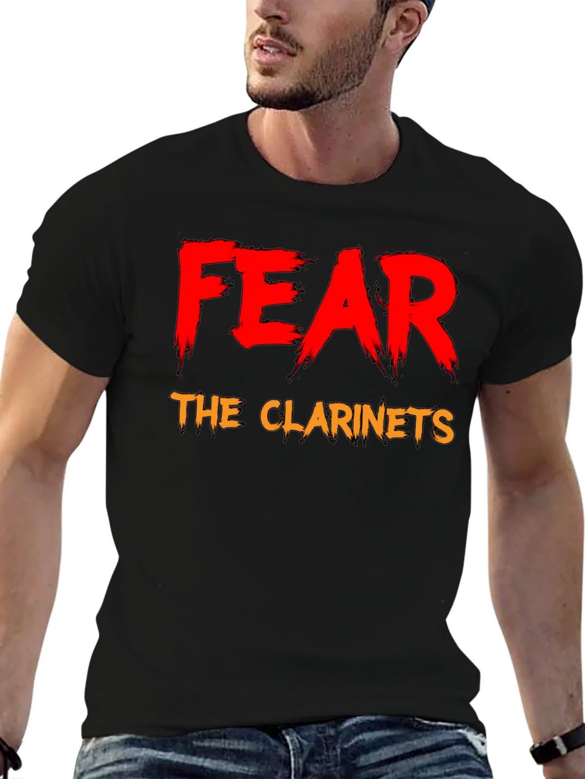 Fear The Clarinets Black T-Shirt Funny Band Tee product image 9