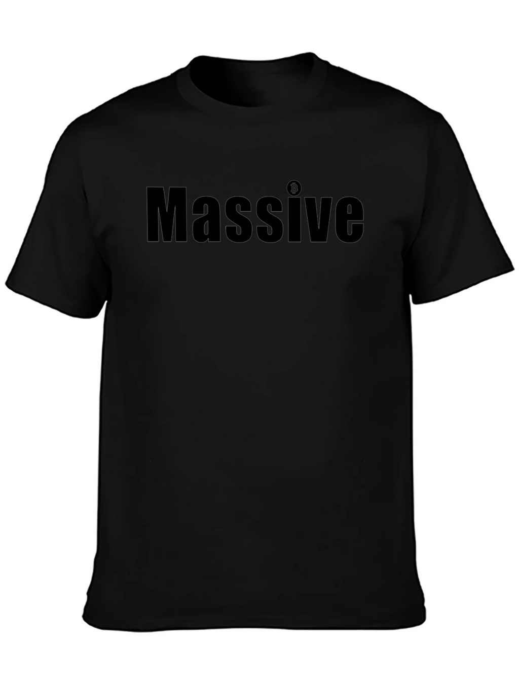 Massive Bitcoin Graphic Tee - Black Casual T-Shirt product image 6