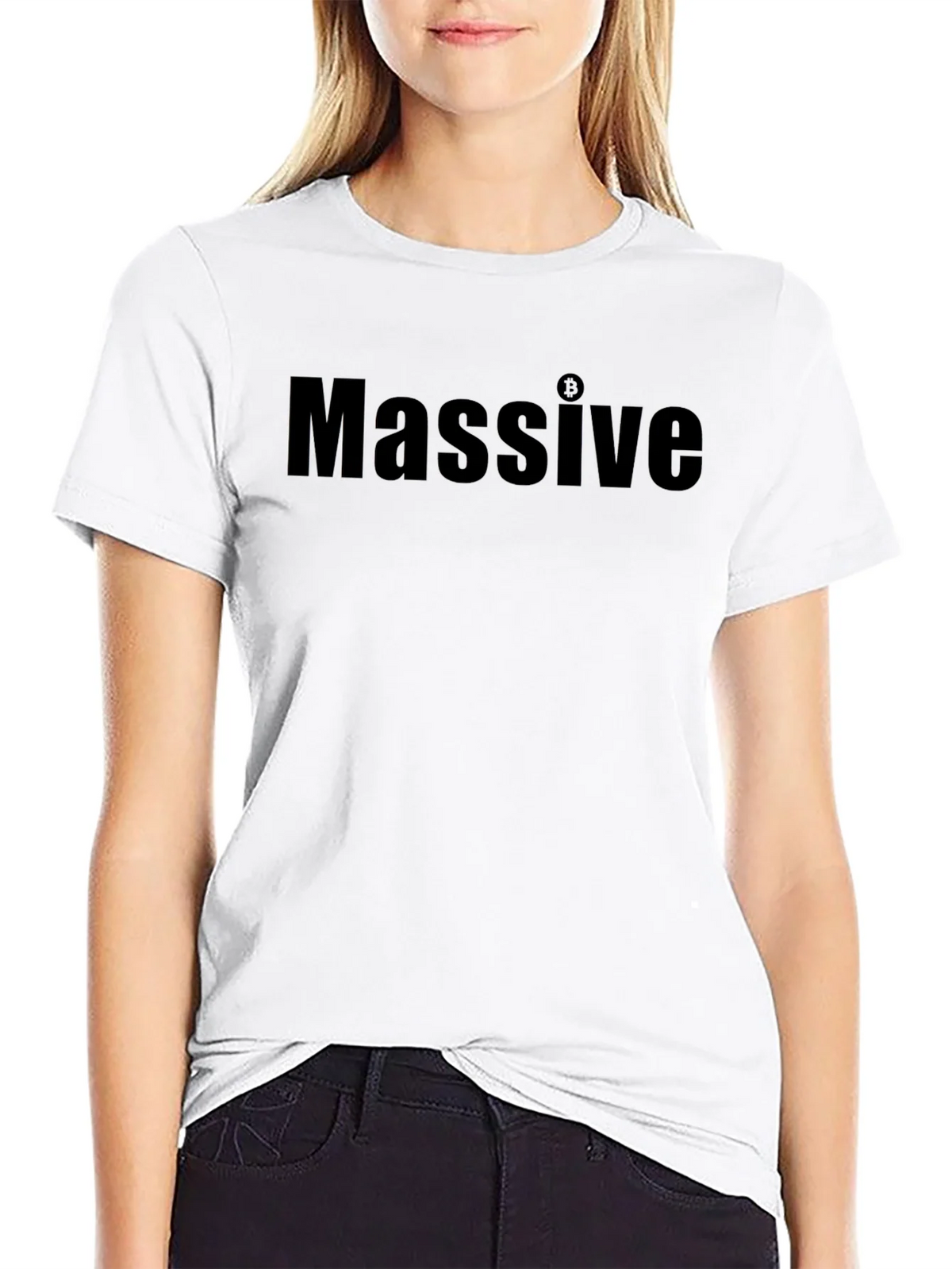 Massive Bitcoin Graphic Tee - Black Casual T-Shirt product image 11
