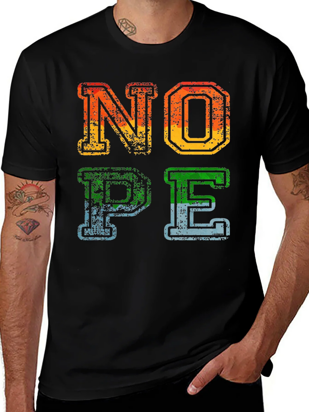 Retro NOPE Graphic T-Shirt product image 1