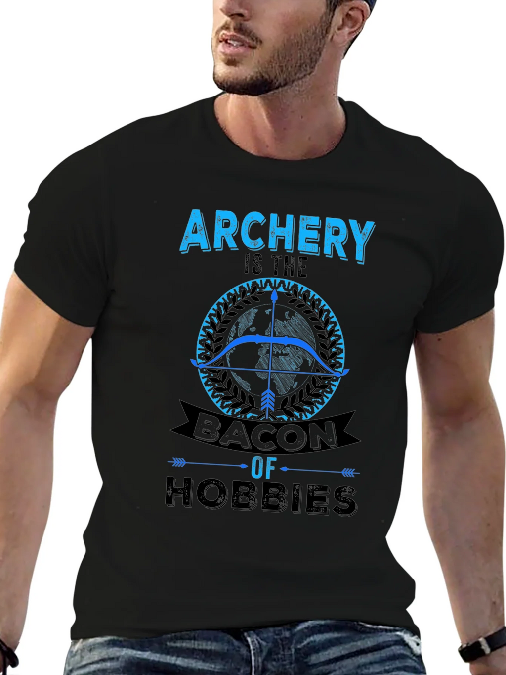 Archery Bacon of Hobbies Graphic T-Shirt product image 3