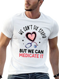 Funny Nurse T-Shirt - Cant Fix Stupid product image 1