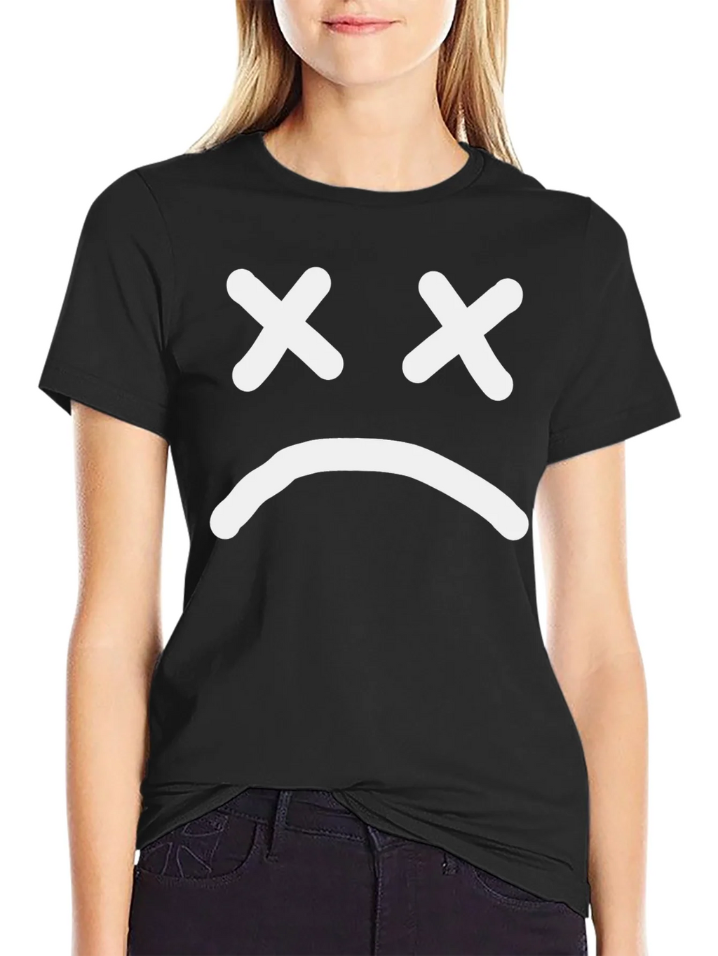 Sad Face Graphic T-Shirt - Unisex Cotton Tee product image 5