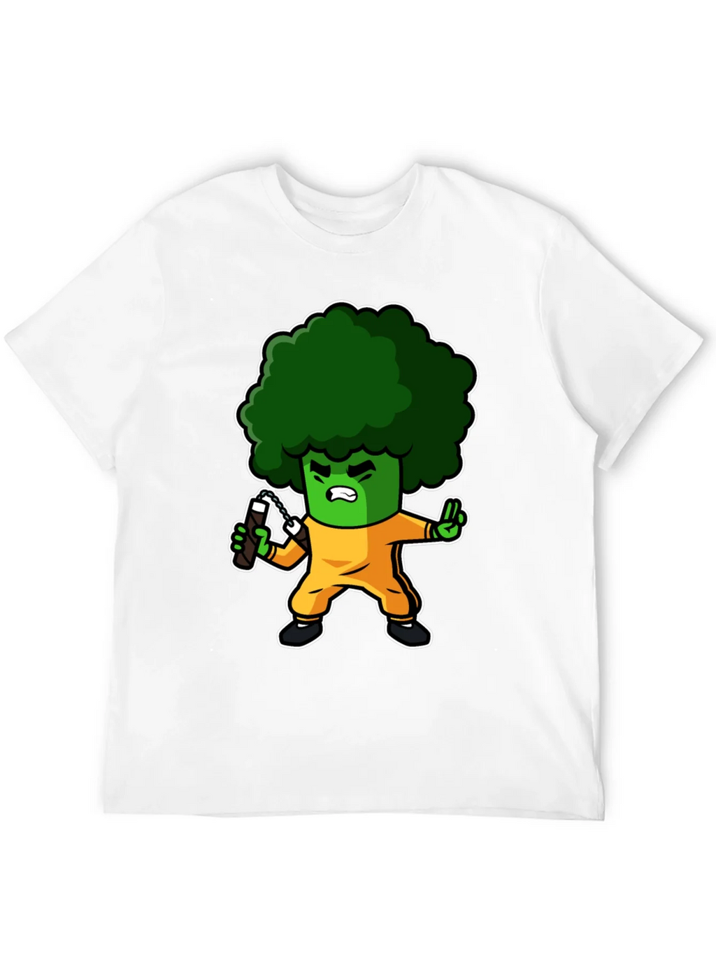 Broccoli Ninja T-Shirt: Funny Cartoon Graphic Tee product image 3