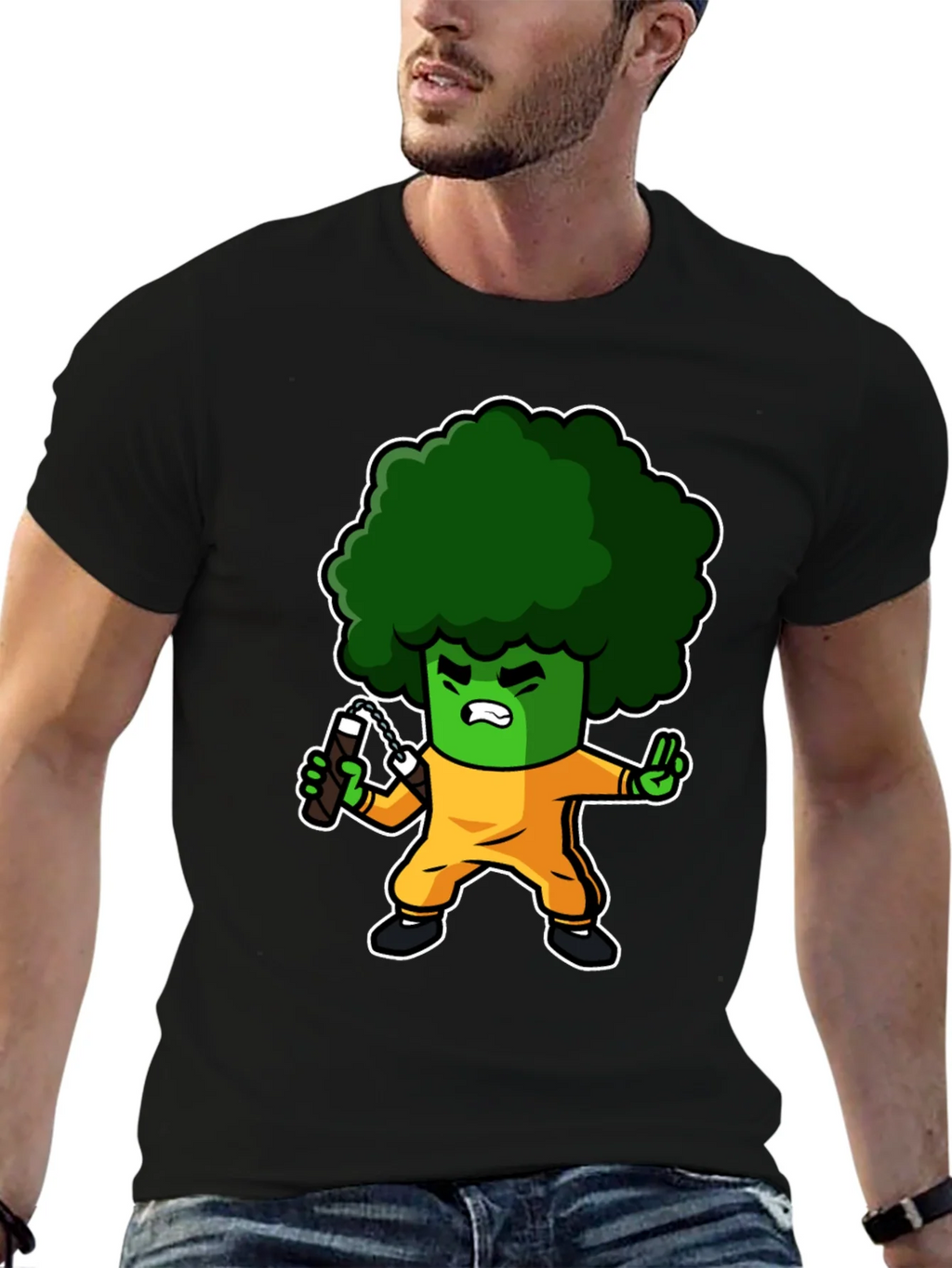Broccoli Ninja T-Shirt: Funny Cartoon Graphic Tee product image 9